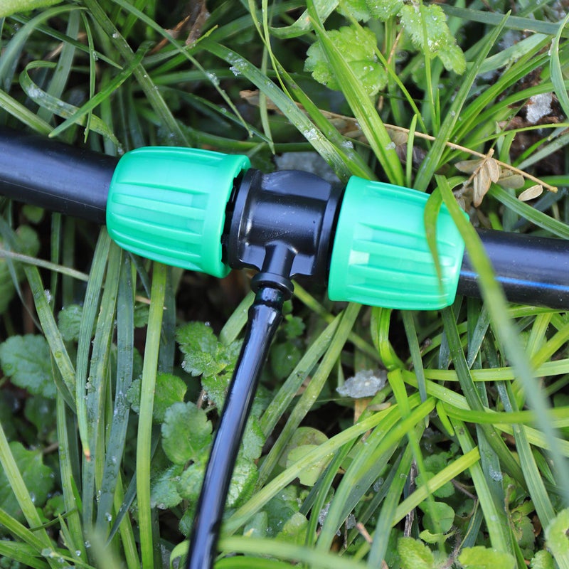 FULAIERGD 10 Pcs 1/2"" to 1/4"" Barbed Tee Connector, 1/2 Inch to 1/4 Inch Drip Irrigation Fittings Drip Line Reducer Tee Connectors 1/2"" to 1/4"" 3-Way Splitter Connectors for Garden Drip Irrigation System - Image 5